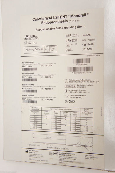 71-900 ~ Boston Scientific Monorail Endoprosthesis 6.0mm x 22mm (x)
